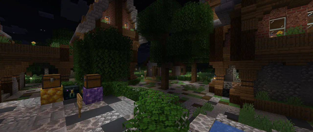 Family Server spawn village at night